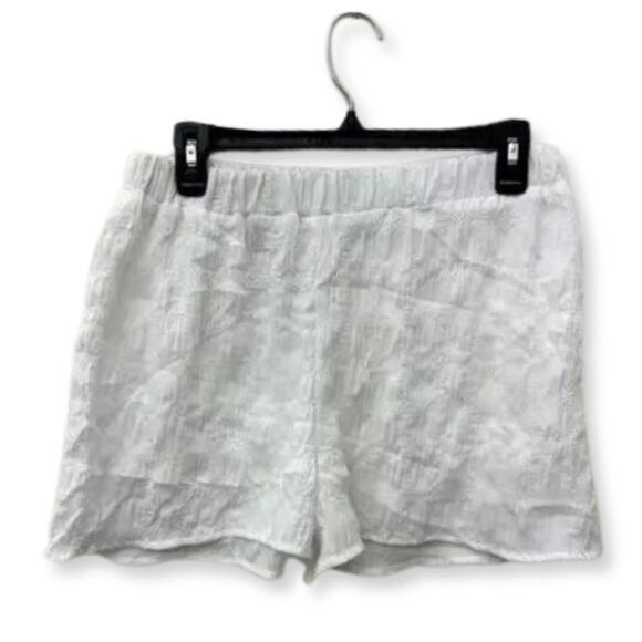 Nordstrom Rack Shorts Pull On Elastic Waistband Relaxed Fit White W Medium NWOT - Picture 1 of 7
